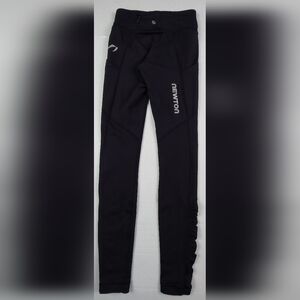 Lululemon x Newton Collab Leggings Womens Size 2 Black Reflective Ruched Ankle